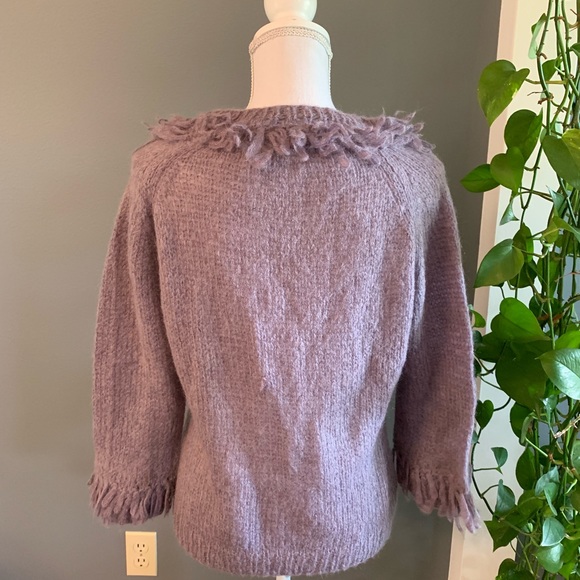 Anthropologie Moth Purple Sweater~Size Medium - Picture 5 of 6
